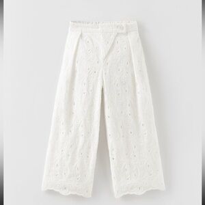 Zara Girls Assymetrical embroidery pants